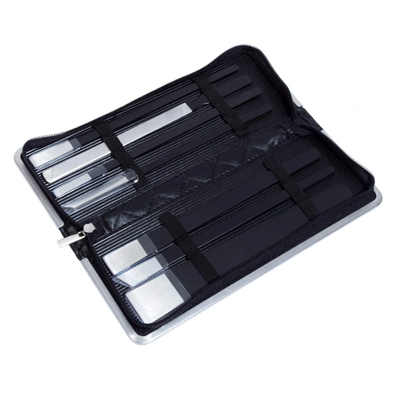 Professional Manicure Pedicure Set - 7 Piece Stainless Steel Nail Care Mani Pedi Kit With Leather Travel Case | Красота и здоровье