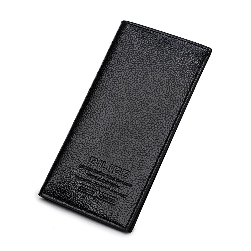 

A Piece of Hair Wallet Men's Long Money Clip Men's Wallet Thin Business Wallet Multi-card Bit Two Fold PU Leather