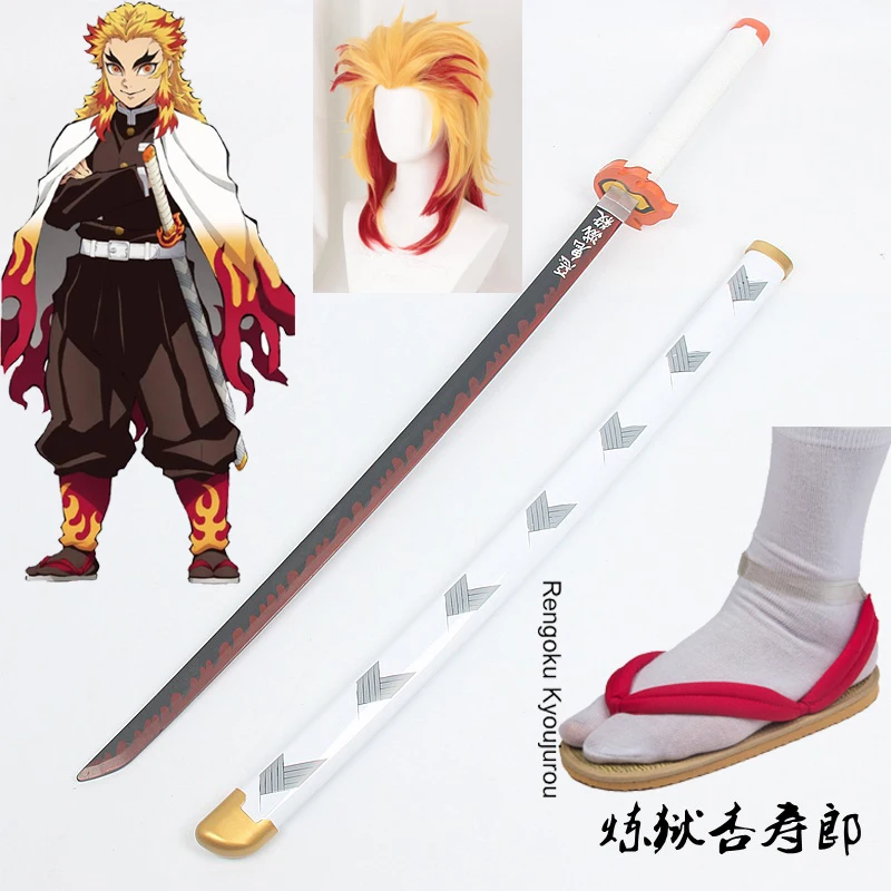 Мужской костюм из аниме Slayer: Kimetsu no Yaiba для косплея ренгоку обувь с мечом киюру