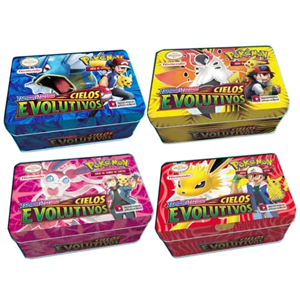 

Карты Pokemon 42 шт./9 шт., испанская и французская открытка, развивающиеся небесные темноты, Ablaze коллекционные предметы, коллекционная игра