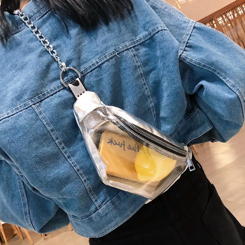 1 шт. легкая маленькая практичная модная прозрачная поясная сумка для хранения