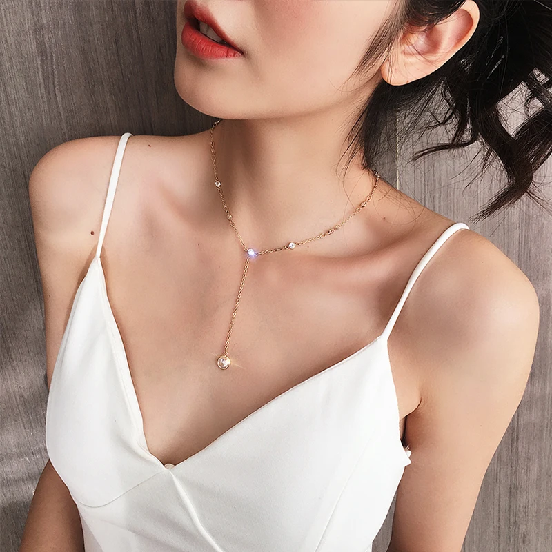 PADEGAO ожерелья-Чокеры с Стразы водостойкая цепочка ожерелье для шеи ювелирные