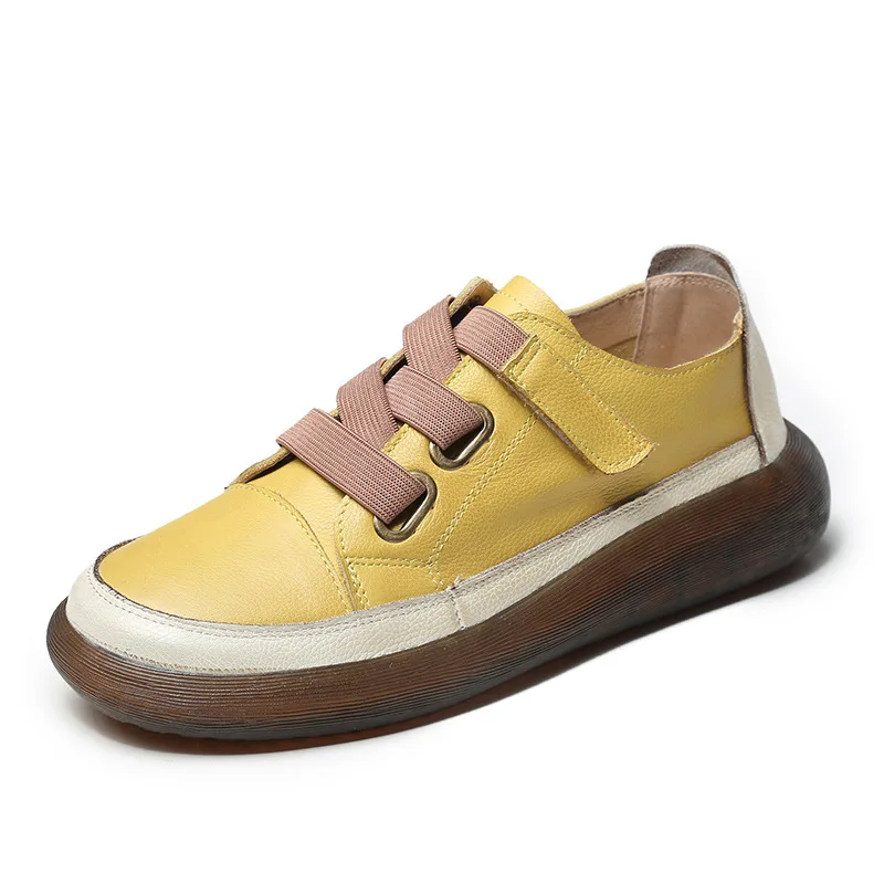

2021 spring new Mori women's shoes low top leather soft sole casual shoes retro women's flat sole shoes large size