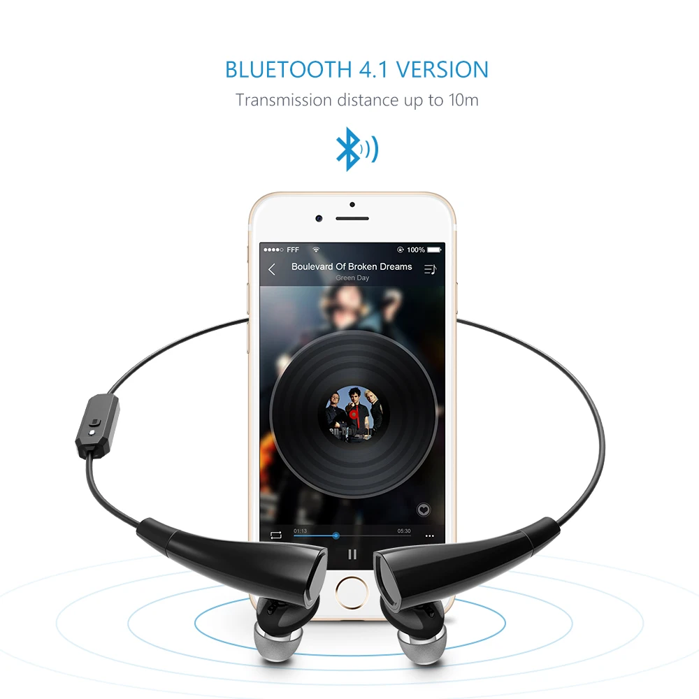 Mpow беспроводные наушники магнитные Hi Fi стерео Bluetooth 4 1 вкладыши спортивные с
