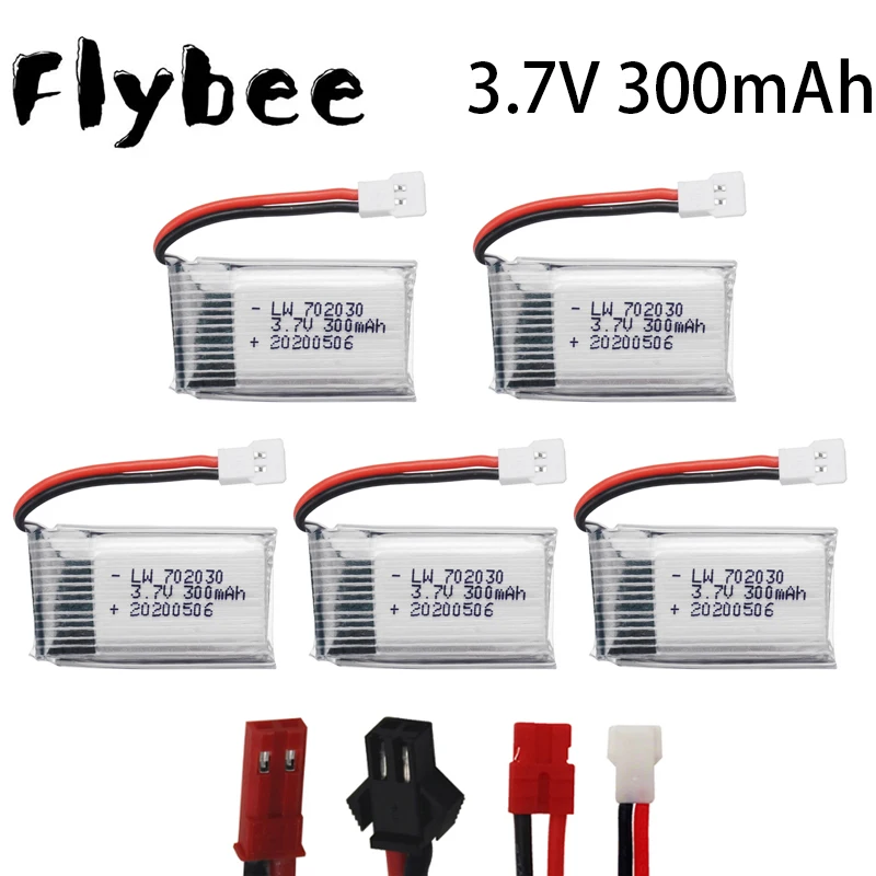 Аккумулятор Lipo 3 7 в 300 мАч 702030 для Udi U816 U830 F180 E55 FQ777 FQ17W Hubsan H107 Syma X11C FY530 Запчасти