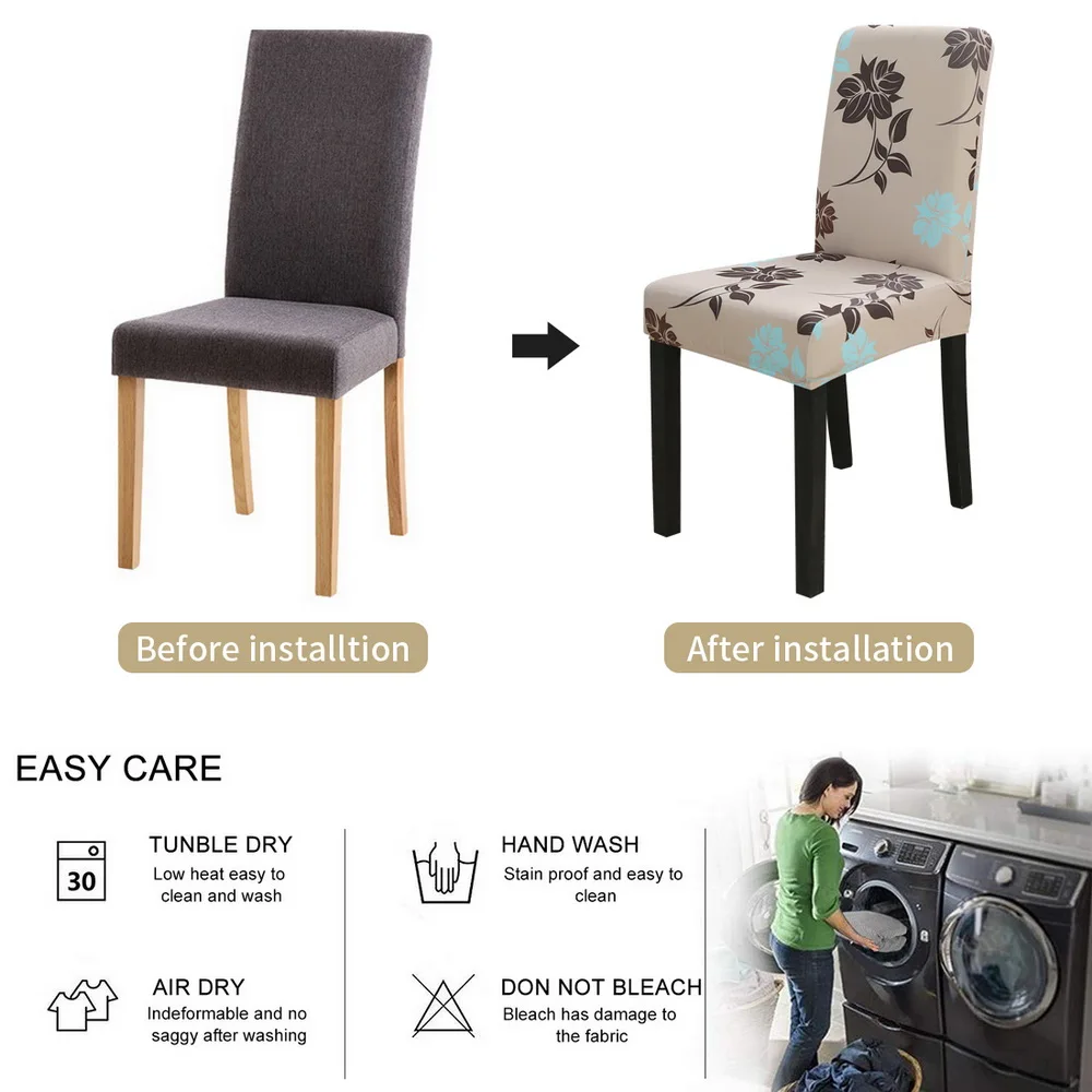 1/2 шт. Печатные эластичный спандекс покрывало для стула из сиденья Банкет