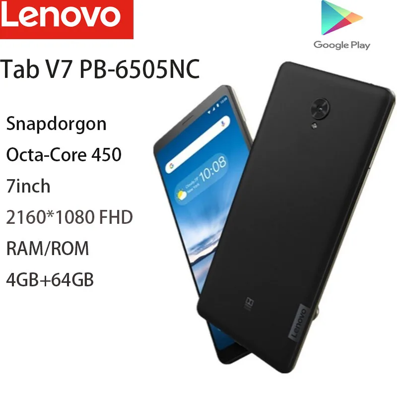 Lenovo Tab V7 планшет с 7 дюймовым дисплеем ОЗУ 4 Гб ПЗУ 64 ГБ 2160x1080 Android 9 0|Планшеты| |
