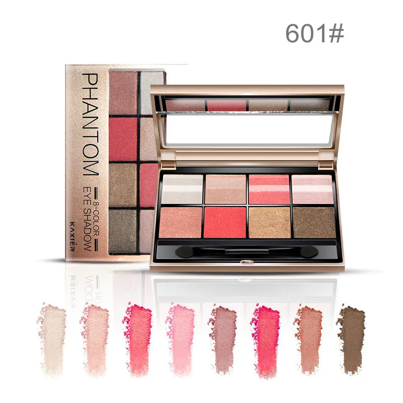 Палетка теней для век KAXIER 8 цветов матовая нюдовая земля, переливающиеся пигменты, водостойкий макияж, долговечная косметика для глаз.