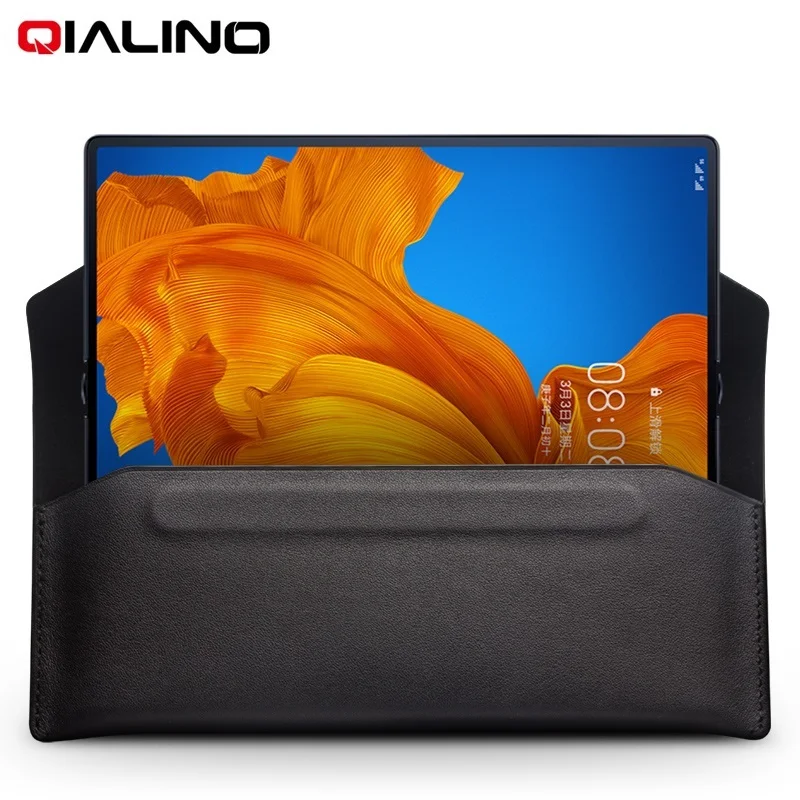 

Qialino Cowhide Sleeve For Huawei Mate X Xs 5g Protective Cover Mate 20 X Bag Genuine Leather For Huawei Mate 20 Xs5g Phone Case