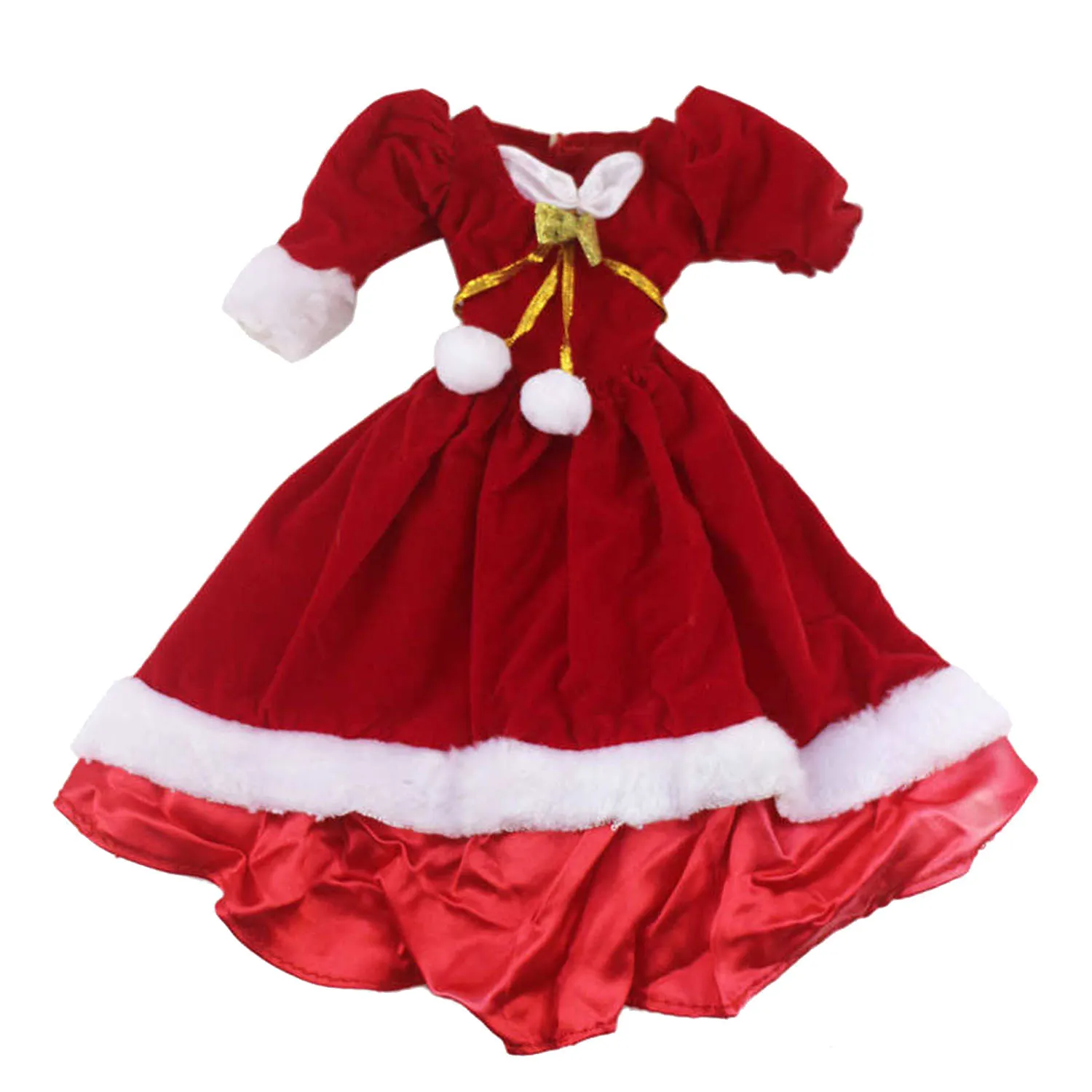 Besegad Модное Элегантное рождественское праздничное платье наряд костюм кукольные