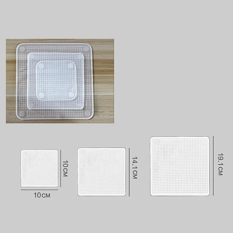 

3/4Pcs/lot Reusable Silicone Wrap Seal Food Fresh Keeping Wrap Lid Cover Stretch Vacuum Food Wrap Kitchen Tools