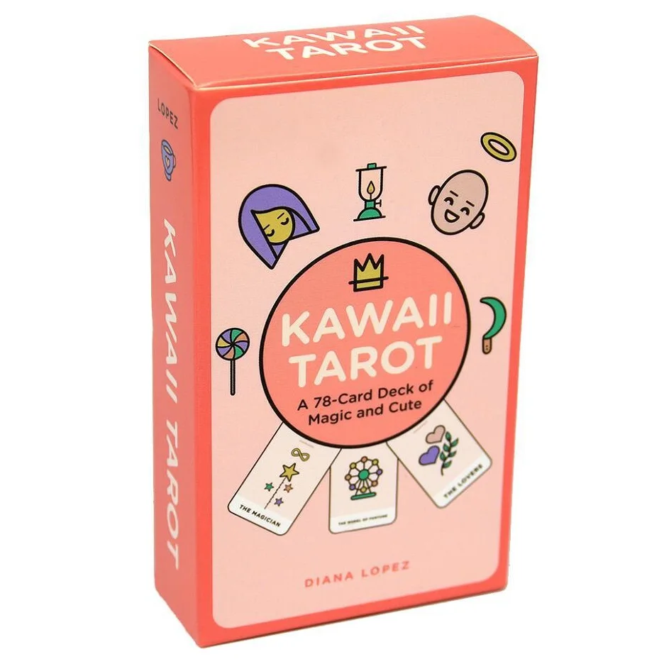 

78pcs Kawaii Tarot Cards English Version Divination Fate Game Deck Table Board Games Playing Card With PDF Guidebook