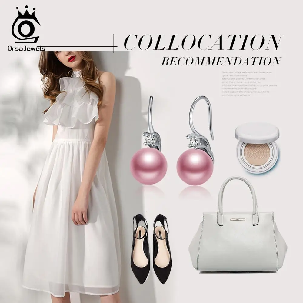 Женские серьги подвески из серебра 925 пробы с искусственным