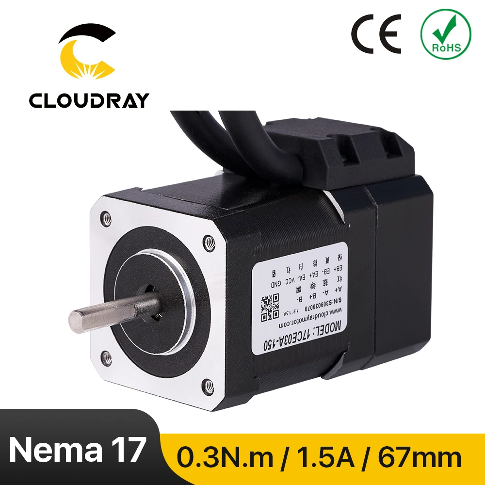 Deslizante com Codificador para Impressora Cloudray Nema Motor Deslizante 0.3n. m 1.5a Circuito Fechado Servo 3d Cnc 17