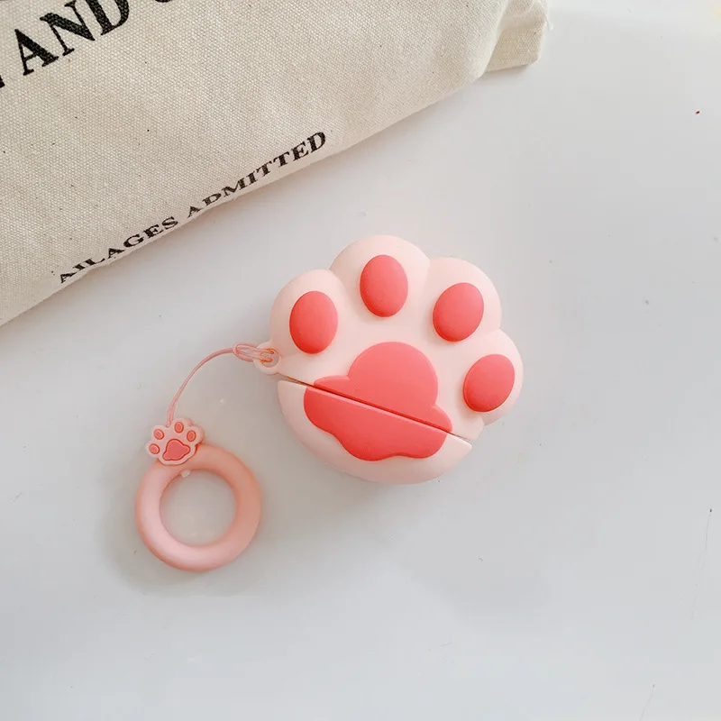 

Case for Airpods Cat-paw Cartoon Silicone Earphone Protective Case for Airpods 2 Earbuds Wireless Earphone Case for Headphones