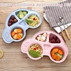 Детские разделительные тарелки, прочная обеденная тарелка, нескользящий детский поднос, столовые наборы, обеденный стол, посуда и тарелки, наборы