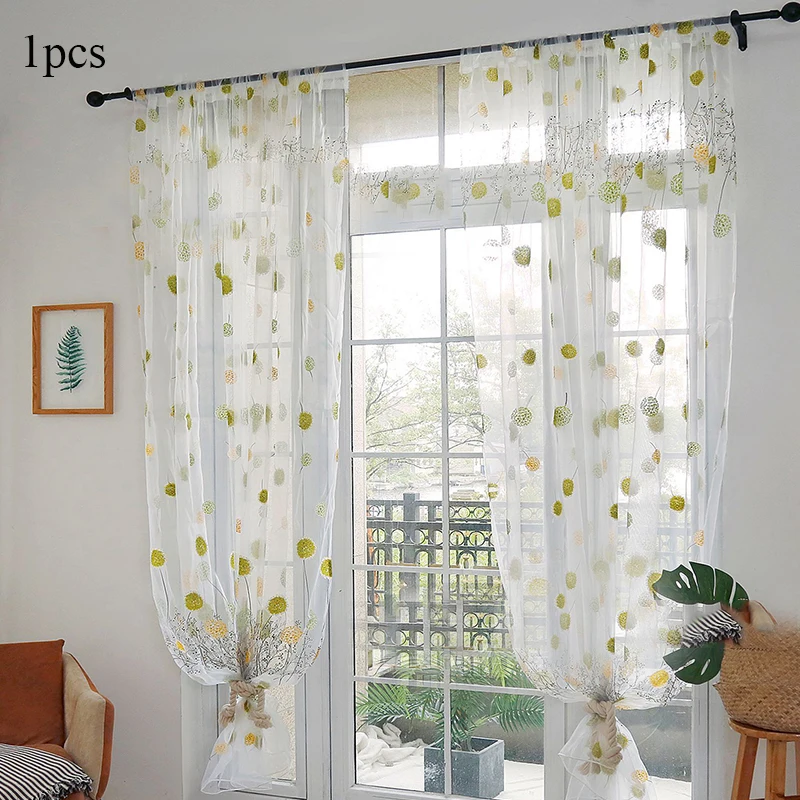 Занавески на окна из вуали для детской комнаты занавески гостиной с цветочным