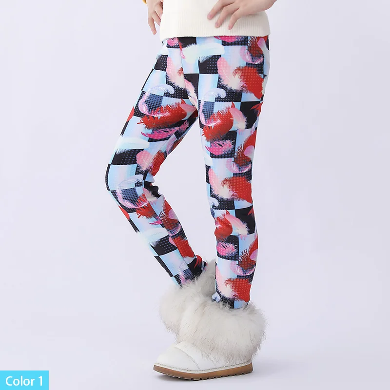 Color 1 SheeCute/леггинсы для девочек плотные теплые штаны для малышей и детей детские штаны с цветочным принтом на осень-зиму SCW101 - Цвет: Color 1
