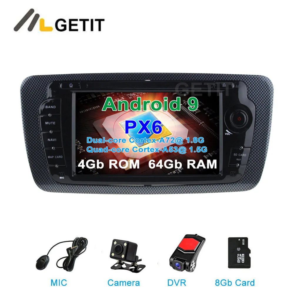 DSP 64G PX6 Android 9 Автомобильный DVD стерео радиоплеер gps для сиденья Ibiza с WiFi BT видео