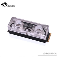 bykski m 2 ssd full acrylic water cooling block using for solid state drive hard disk radiator