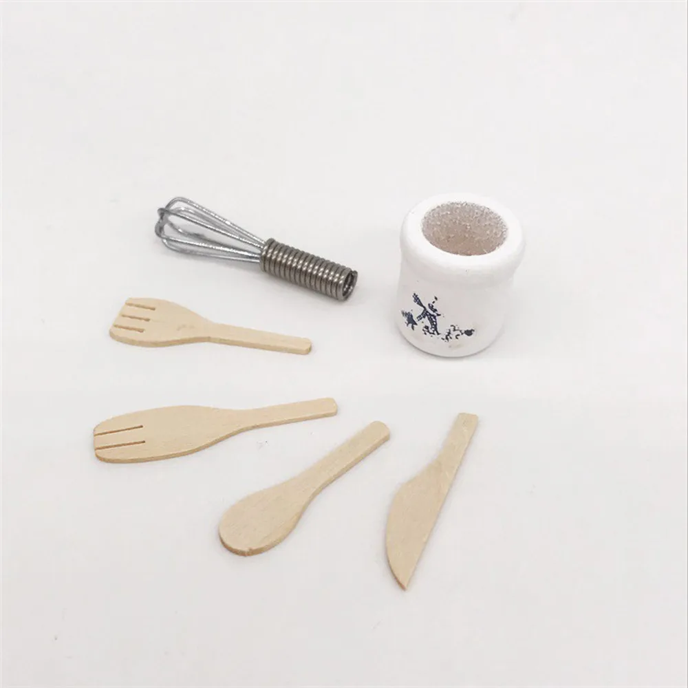 Детские игрушки деревянная кухонная вилка металлический венчик набор кукольный