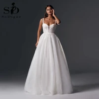 sodigne boho beach wedding dresses lace appliques sexy backless vintage bridal dress simple tulle wedding gowns plus size