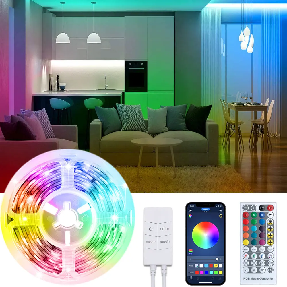 

COZYLAMP Wi-Fi Инфракрасный контроллер 12 в RGB 2835 Светодиодная лента гибкий декоративный светильник носветильник гирлянда для спальни гостиной
