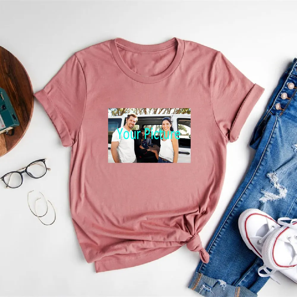 

Индивидуальная семейная футболка для пар, персонализированная футболка с графическим рисунком, одежда унисекс для мужчин и женщин на годов...