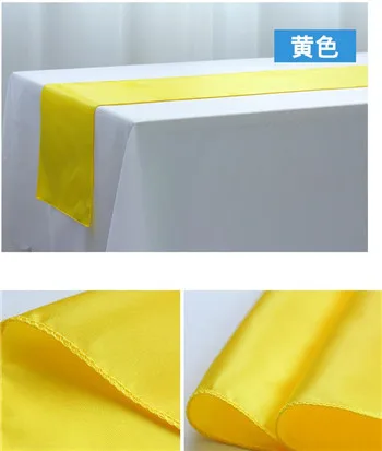 Color 5 Винтажные разноцветные белые рождественские белые синие атласные вечерние свадебные украшения Скатерть, дорожка - Цвет: Color 5