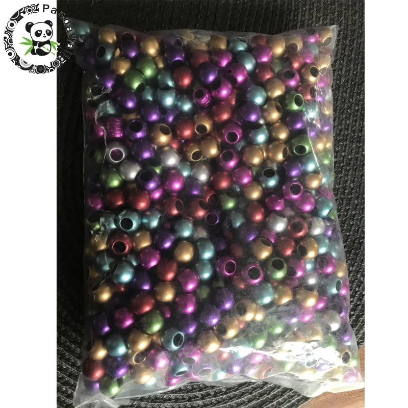 Матовые акриловые бусины Рондель окрашенные распылением большие с отверстиями