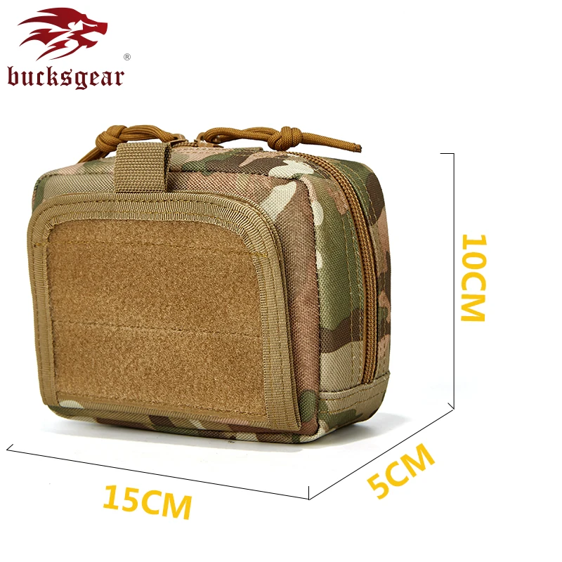 Military Camouflage Map Bag Storage Accessory Pouch On Backpack Vest Army Battlefield Light Weight Bag for Outdoor Hunting