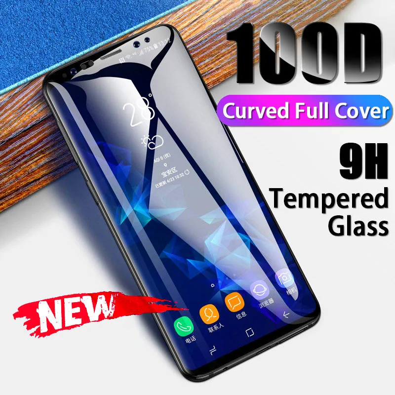 Изогнутое закаленное стекло с полным покрытием для Samsung Galaxy Note 9 8 S7 S6 Edge защитная