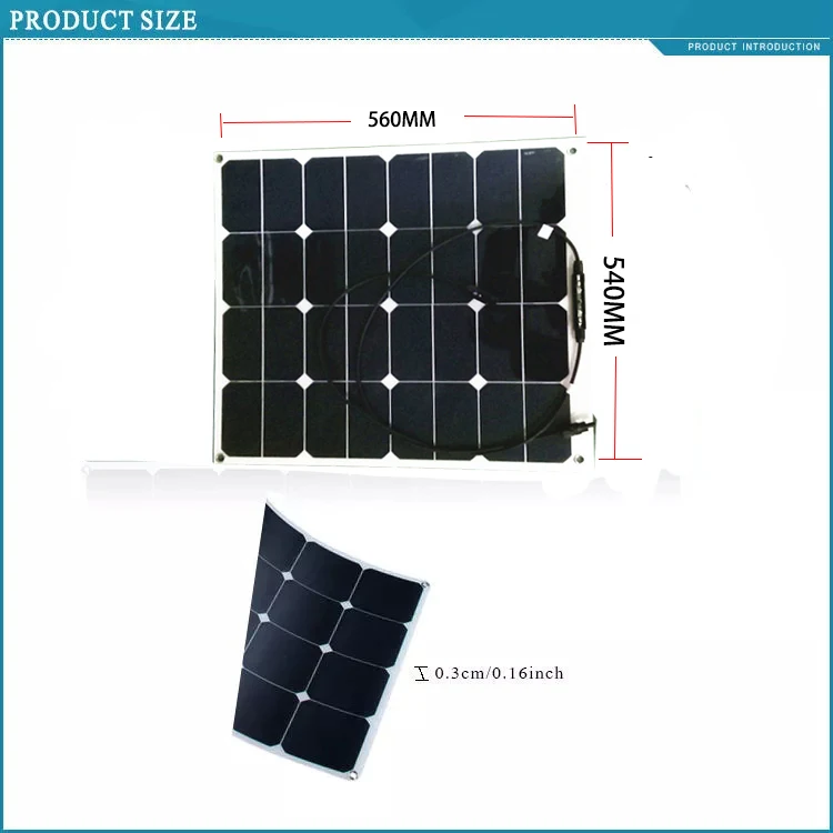 Заводская цена sunpower гибкие солнечные панели 50 Вт для продажи