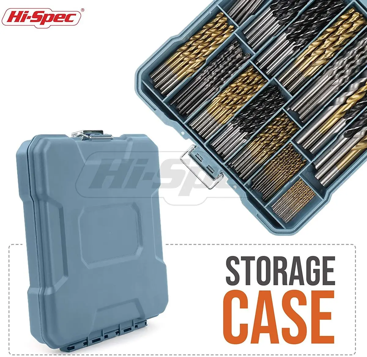 Hi-Spec 130 Mixed Drill Bit Set Box Titanium High Steel Masonry Bits for Hard Metal Wood Woodworker in Plastic Case | Инструменты