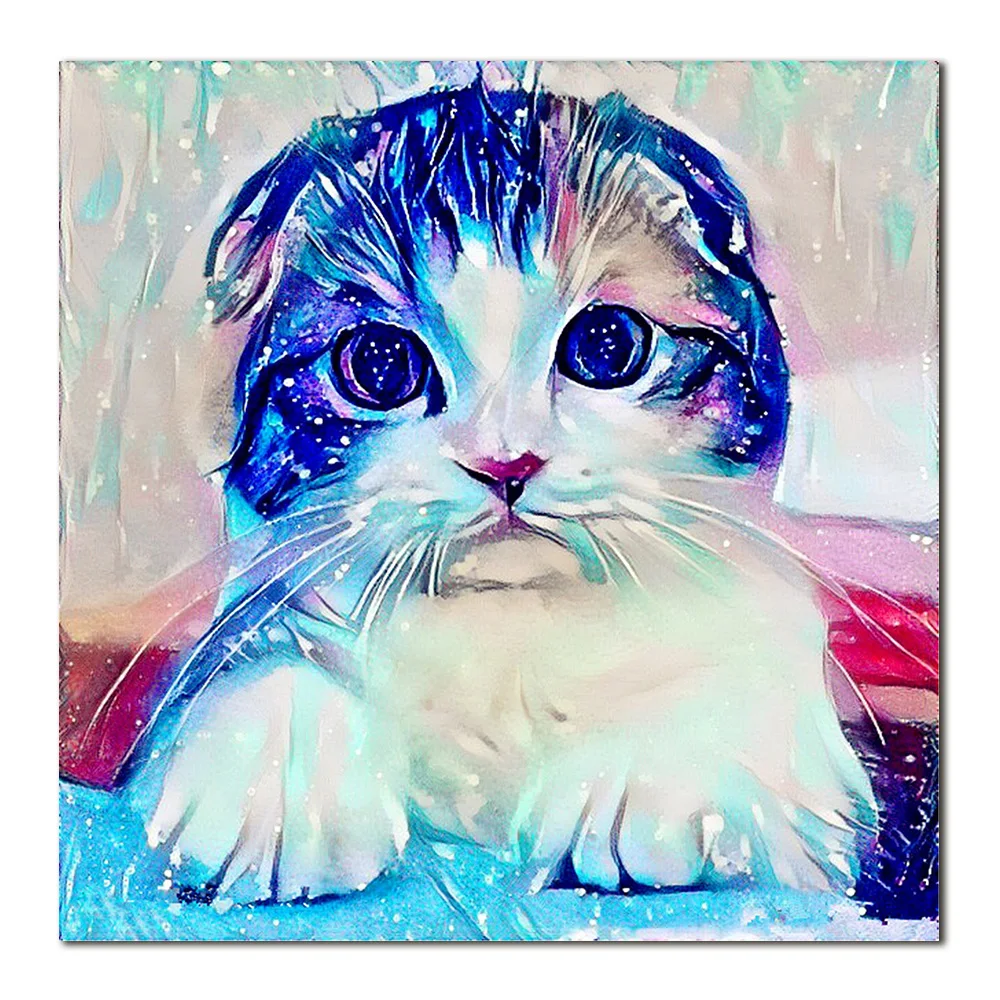 Милый Кот Собака Рыба Дельфин узор 3d декоративные картины цифровая печать Краска