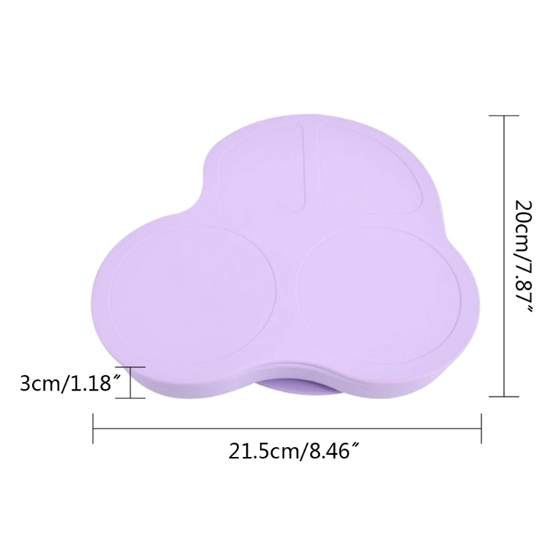

MXLE Baby Suction Cup Bowl Non-toxic BPA-Free Silicone Car Shaped Divided Dinner Plate Infants Learning Feeding Dish