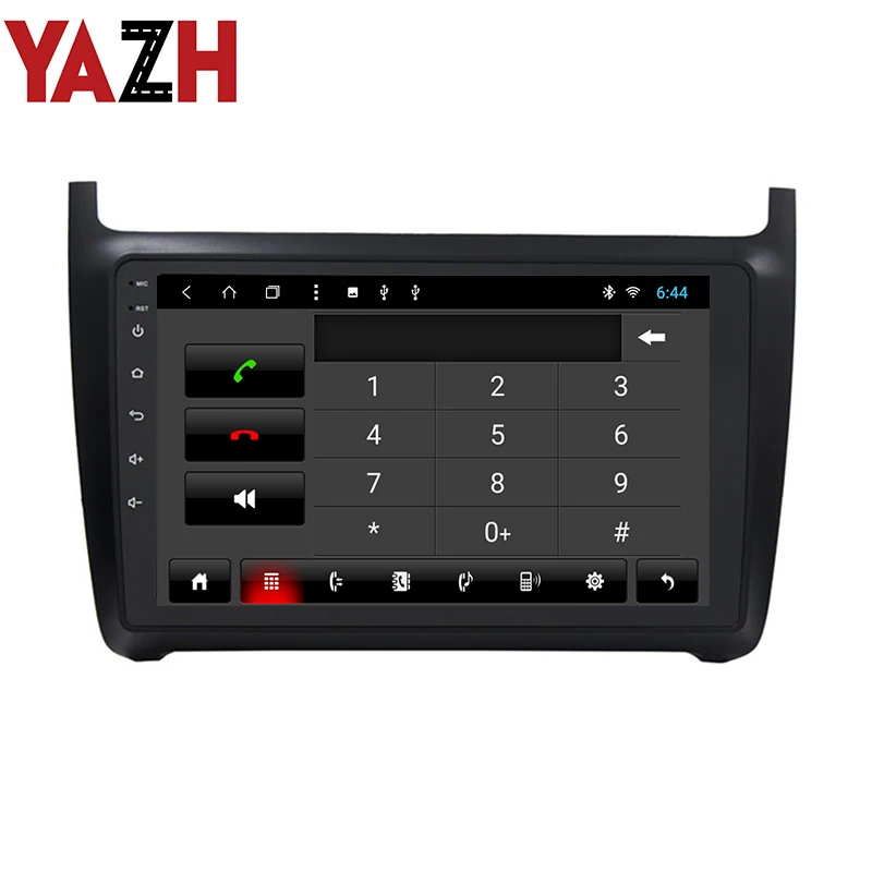 YAZH 1 Din 9 0 дюйма 1024*600 IPS HD головное устройство GPS Navi для VolksWagen POLO 2012 2013 2014 2015 2016 с Android