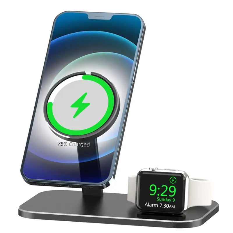 

Wireless Charging Station Stand ForMs To for iPhone 12 Pro Max Mini &Apple Watch i-Watch Wireless Charge Pad dock holder