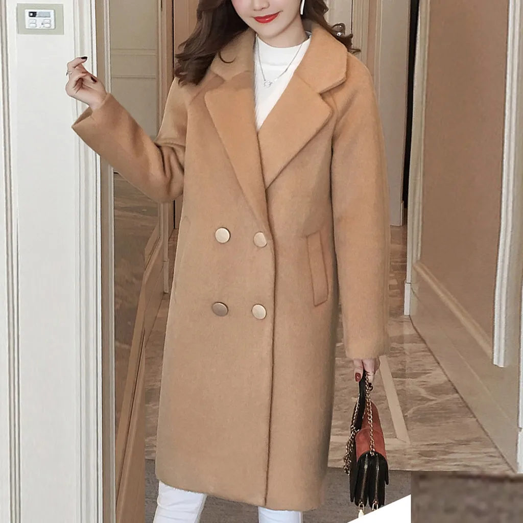 JAYCOSIN 2019 сезон осень зима шерстяное пальто Женская длинное платье Новинка в