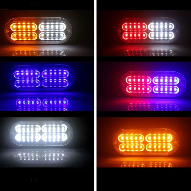 

20 LEDs Car Strobe Police Caution Warning Light Grill Flashing Breakdown Emergency Lightbar Car Side Lamp Truck Trailer Beacon