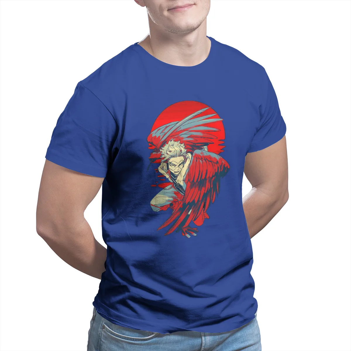 

Hawks Essentials Print Vintage Funny Punk T-shirts Men Clothing 31372