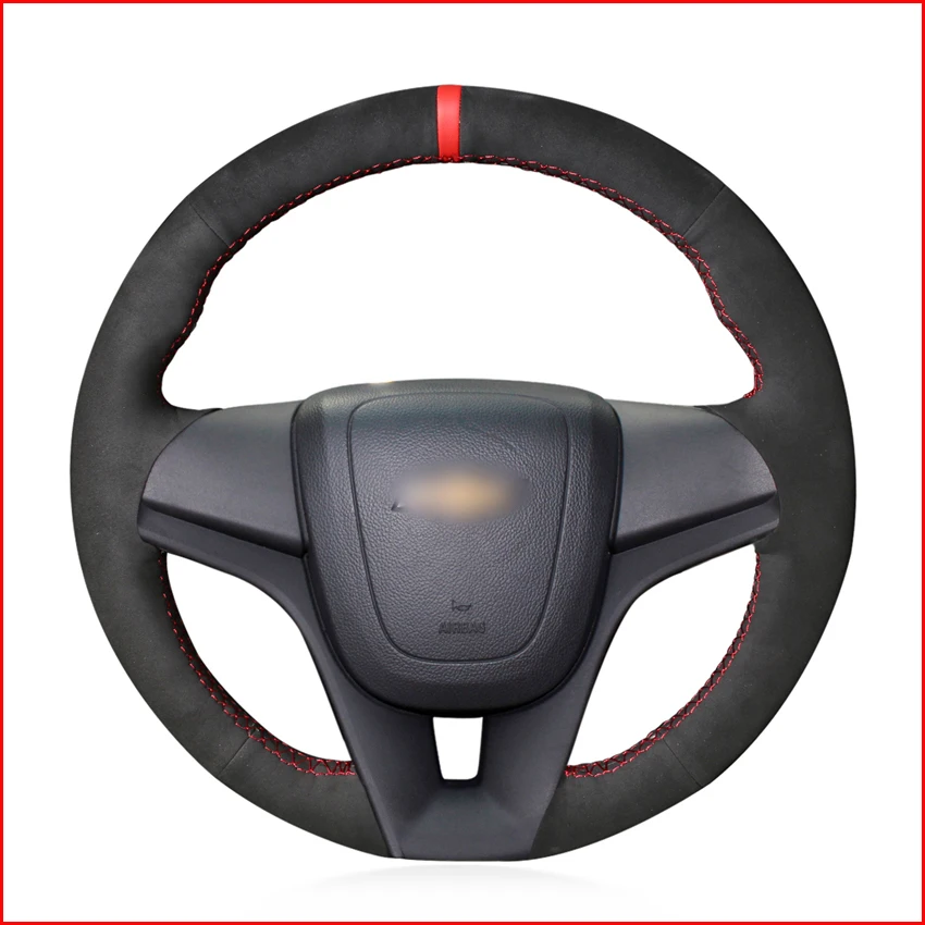 MEWANT удобный мягкий чехол на руль из черной замши для Chevrolet Cruze 2009-2014 Aveo 2011-2014 Orlando