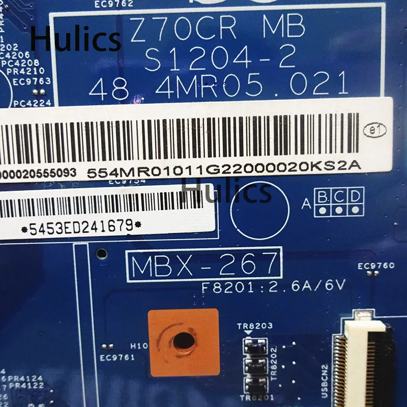Hulics используется для Sony SVE17 SVE171 SVE1711F1EW Series Материнская плата ноутбука Z70CR MB S1204-2 48