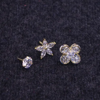 Золотые круглые Броши простое платье игла маленькая брошь из циркона Женская