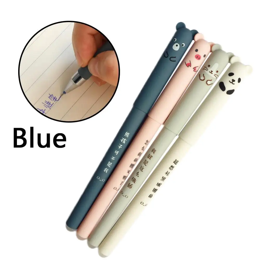 

2021 new animal erasable gel pen 0.35mm refill cute stationery gift student appearance suppliess pen animal office school g H8G7