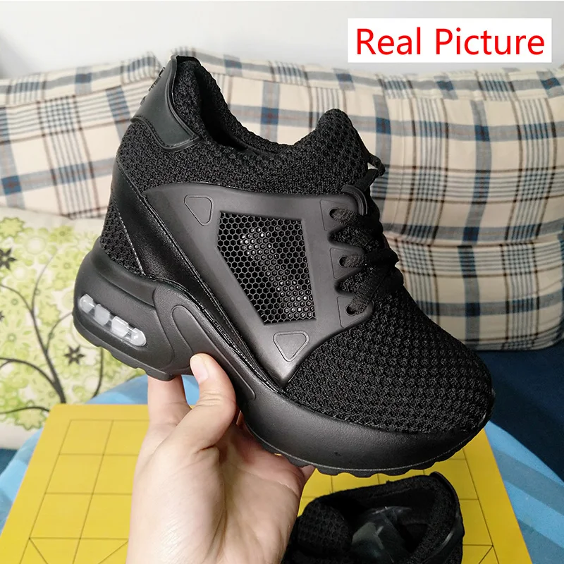 

platform sneakers shoes Women Platform Wedge sneakers shoes Breathable Mesh shoes Autumn Casual Shoes Height Increasing Woman