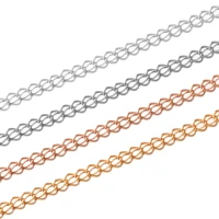 2mlot stainless steel bracelet welded extension tail chain bulk goldnecklace extender gold chains for diy jewelry making