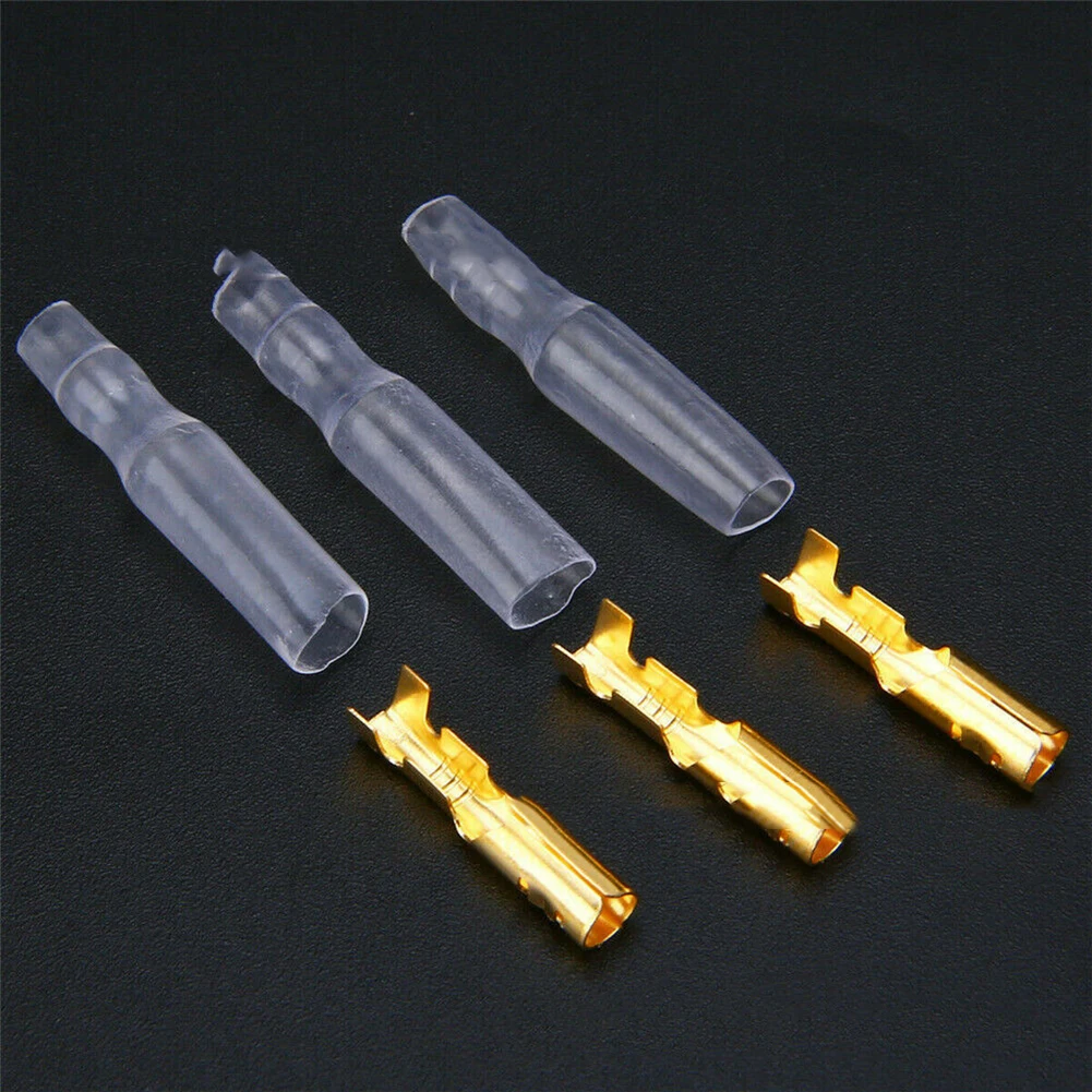 

200Pcs Male Female Bullet Connector 3.9-4.0mm Terminals Socket Insulator Sleeve Brass Male Bullet Terminals