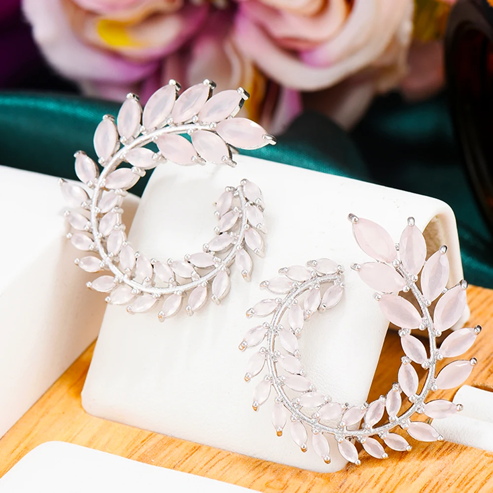 

SORAMOORE Luxury Bridal Wedding Big Shiny Dangle Earrings Pearls Crystal Round Charm Gorgeous Fashion High Quality New Design