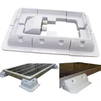 5/7pcs/set White ABS Solar Panel Mounting Bracket Kits Cable Entry Gand Ideal for Caravan Motorhome RV Boat Vehicle Roof Mount